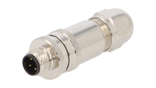 Złącze okrągłe M12 męskie proste ekranowane 4pin 250V PG9 T4111512041-000