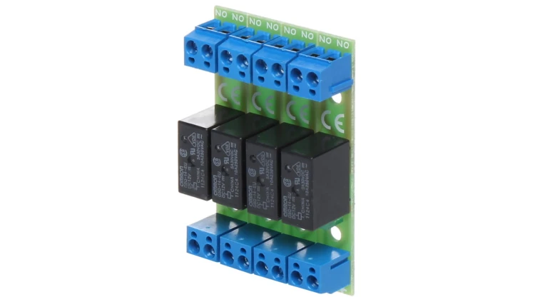 Moduł przekaźnikowy zwierny 4 wyjścia 10-16VDC 10A(max), 30VDC/50VAC (max) wyjście 4xNO PK4-12-ZN/S
