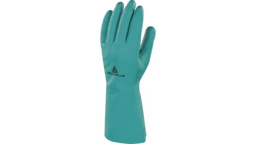 Rękawice z nitrylu na wkładzie z dżerseju dł. 30 cm kolor zielony rozmiar 9/10 MAIN VE803VE09