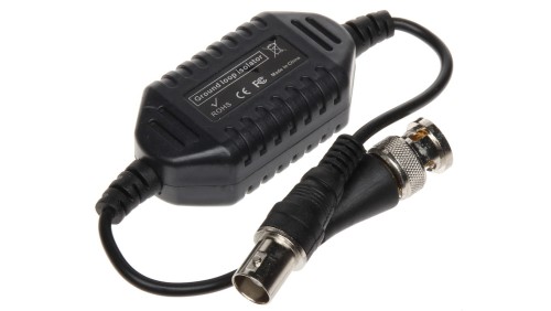 Separator sygnału wideo, izolator pętli masy (ground loop isolator) dla kamer analogowych (PAL, CVBS) D-SEP2