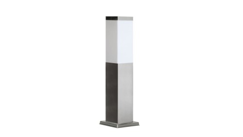 Oprawa oświetleniowa zewnętrzna, stojąca Inox Kwadratowa SS802-450, E27 max 40W, kolor srebrny, 0438621