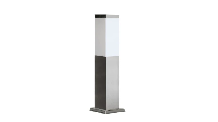 Oprawa oświetleniowa zewnętrzna, stojąca Inox Kwadratowa SS802-450, E27 max 40W, kolor srebrny, 0438621