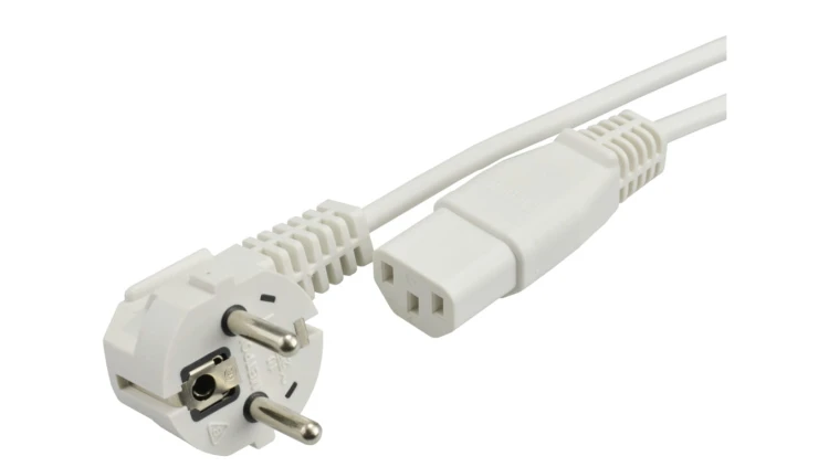 Kabel zasilający 230V 10A IEC320 C13 3m biały