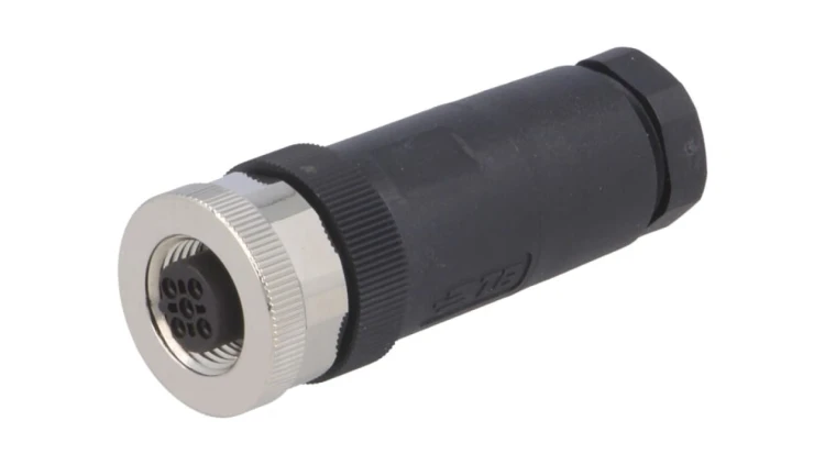 Złącze okrągłe M12 żeńskie proste nieekranowane 5pin 60V PG9 T4110402051-000