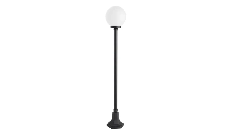Oprawa oświetleniowa zewnętrzna, stojąca Kule Classic K 5002/1/KP 200 OP, E27 max 60W, kolor czarny, klosz biały 0438621