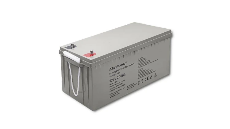 Qoltec Akumulator AGM 12V 200Ah 54.1kg Bezobsługowy Mocny LongLife do UPS, kampera, łodzi, pieca