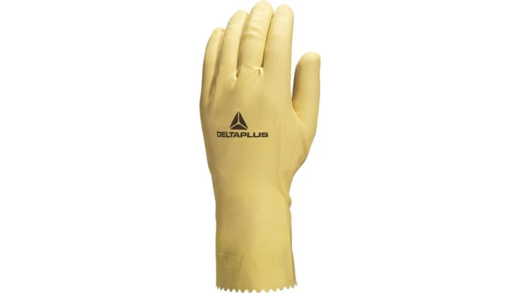 Rękawice z lateksu chlorowane dł. 30 cm gr. 045 mm kolor naturalny rozmiar 8/9 MAIN VE905NA08