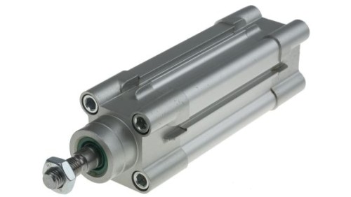 Siłownik profilowy, dwustronnego działania, CDEM Ø 32mm, skok 50mm, z amortyzacją elastyczną, RS PRO