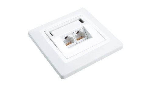 Gniazdko Solarix CAT5E UTP 2 x RJ45 podtynkowe białe SX9-2-5E-UTP-WH