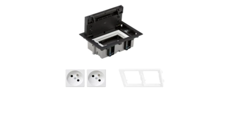 KONTAKT SIMON FLOOR BOX puszka podłogowa 2x gniazdo pojedyncze z/u do podłóg technicznych ( podniesionych )