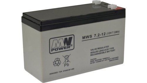 Akumulator 12V 7,2Ah MWS AGM Faston 187