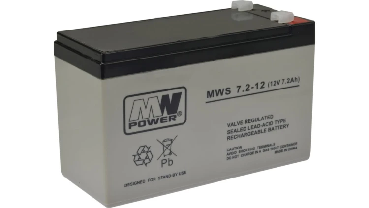 Akumulator 12V 7,2Ah MWS AGM Faston 187