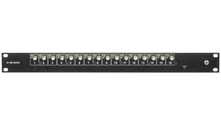 Gniazdo dystrybucyjne 16x BNC video CVBS - PAL / NTSC G-16E-RACK Rack 19”