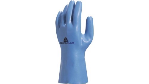 Rękawice z lateksu na wkładzie z dżerseju dł. 30 cm kolor niebieski rozmiar 7/8 MAIN VE920BL07