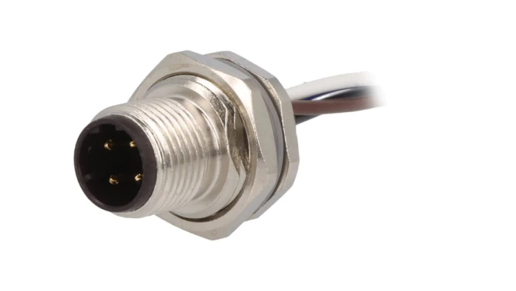 Złącze okrągłe M12 męskie proste 4pin 250V 0,2m T4171010504-001