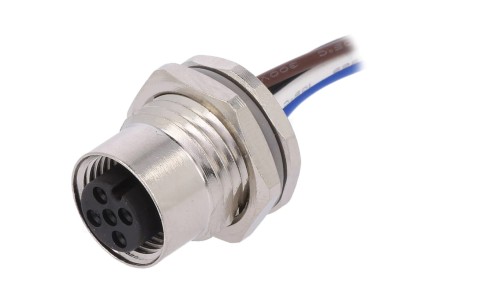 Złącze okrągłe M12 żeńskie proste 4pin 250V 0,2m T4171110004-001