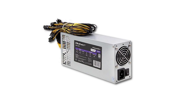 Qoltec Zasilacz PCI-E 1850W 80 Plus Platinum Data mining
