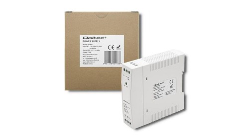 Qoltec Zasilacz na szynę DIN 10W 12V 0.83A Biały Slim