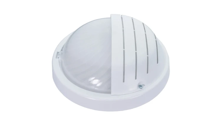 Oprawa GRILL, E27, 60W, biała-polipropylen, klosz matowy-poliwęglan, IP44, osłona, IK10 A2240-MP
