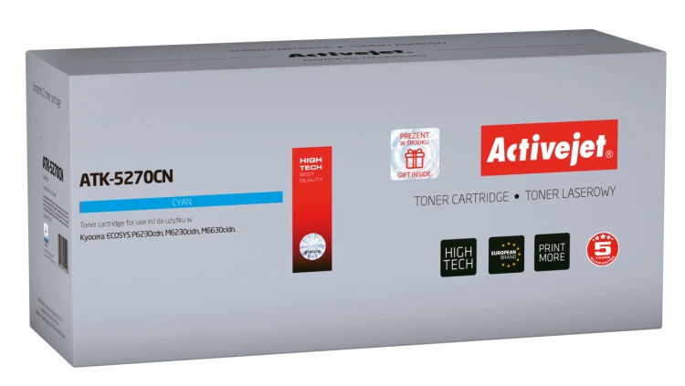Toner Activejet ATK-5270CN (zamiennik Kyocera TK-5270C Supreme 6000 stron niebieski)