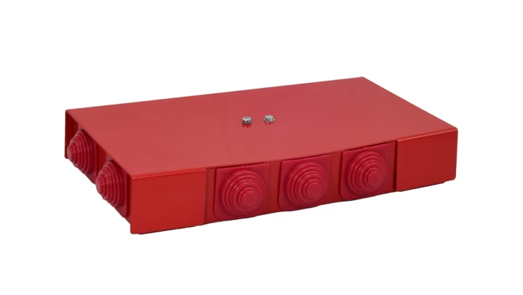 Puszka przeciwpożarowa PIP-2AN P3x3x6, prostokątna, E90, przelotowa 3x3x6mm2, wymiary 125x36x225mm czerwony 84622636