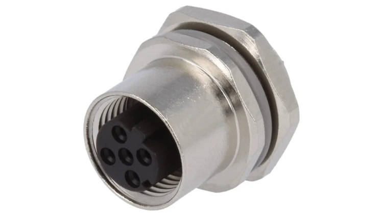Złącze okrągłe M12 męskie proste do lutowania 4pin 250V T4133512041-000