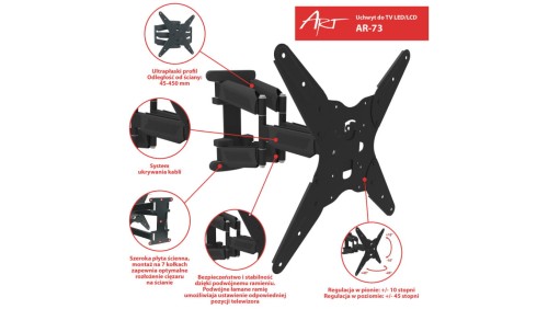 Uchwyt ART AR-73 (Uchylny 19 - 55 max. 35kg)