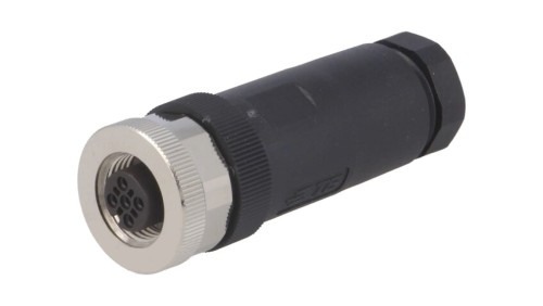 Złącze okrągłe M12 żeńskie proste nieekranowane 3pin 250V PG9 T4110002031-000