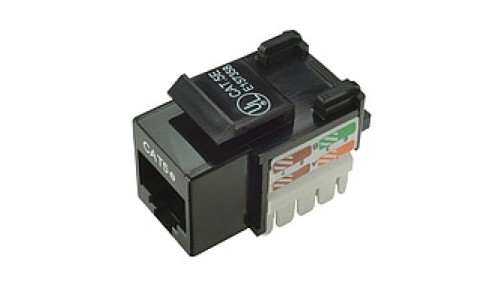 Keystone Solarix CAT5E UTP RJ45 czarny zaciski 90 stopni, SXKJ-5E-UTP-BK-90