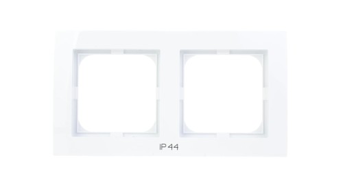 AS Ramka podwójna do łączników IP44 biała RH-2G/00