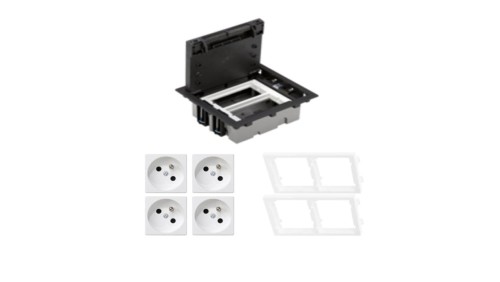 KONTAKT SIMON FLOOR BOX puszka podłogowa 4x gniazdo pojedyncze z/u do podłóg technicznych ( podniesionych )