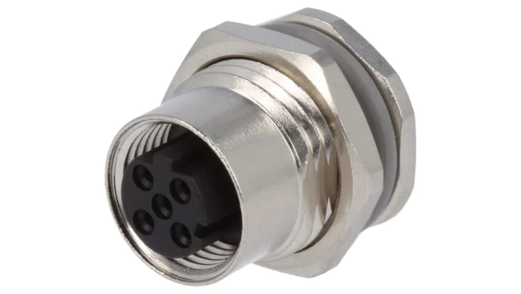 Złącze okrągłe M12 żeńskie proste do lutowania 4pin 250V T4131512041-000