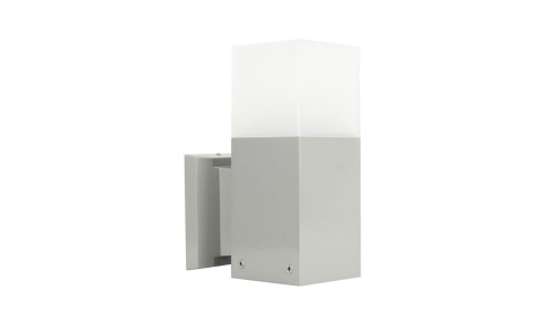 Kinkiet zewnętrzny Cube CB-K AL, E27 max 20W, kolor srebrny, 0438621