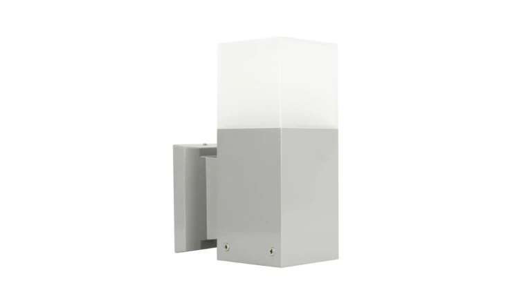 Kinkiet zewnętrzny Cube CB-K AL, E27 max 20W, kolor srebrny, 0438621