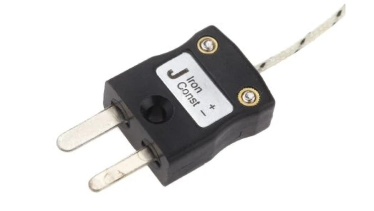 Termopara typ J do +350C 1m kabel 1m, Włókno szklane IEC