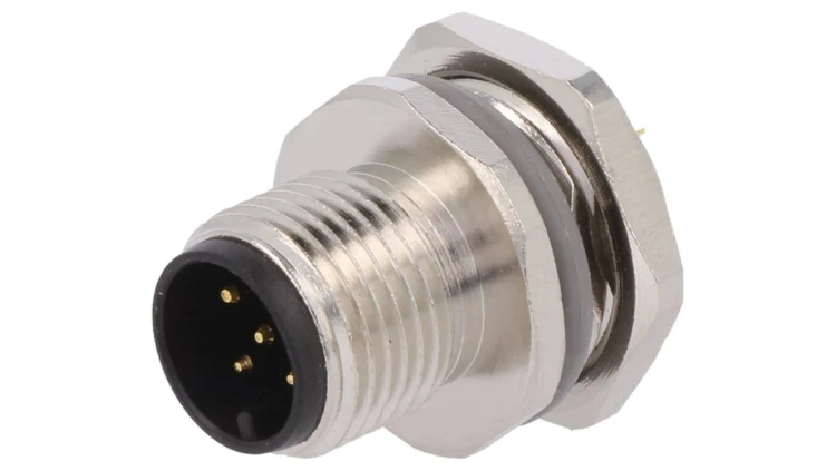 Złącze okrągłe M12 męskie proste do lutowania 5pin 60V T4132012051-000