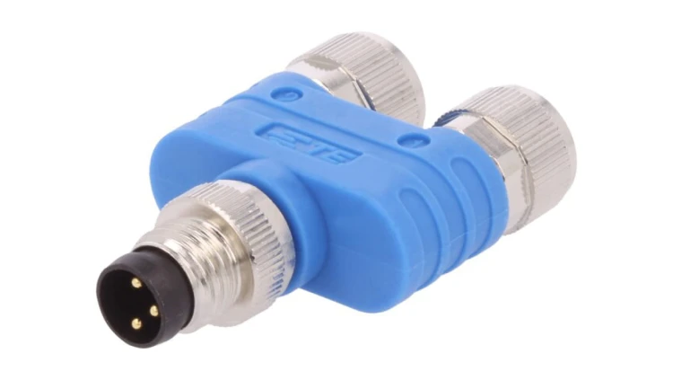 Złącze okrągłe M8 męskie i żeńskie x2 3pin Y T4081112003-000