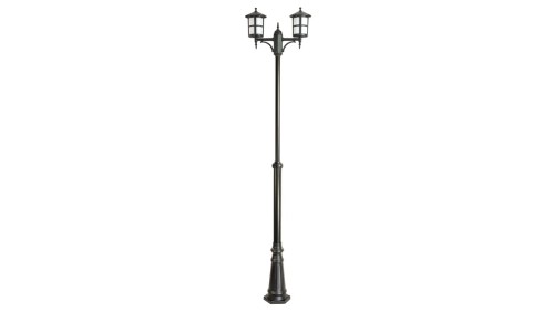 Oprawa parkowa, maszt Cordoba II OGMWN 2 TD, E27 2 x max 60W, kolor czarny, regulowana wysokość 180 - 280 cm, 0438621