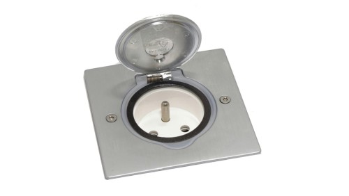 FLOOR BOX puszka podłogowa INOX gniazdo podłogowe z/u IP44