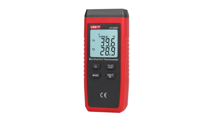 Miernik temperatury termometr cyfrowy dwukanałowy Uni-T UT-320D