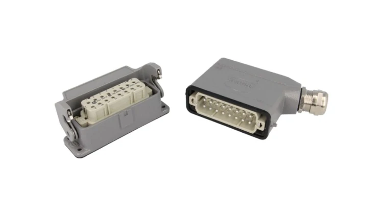 Złącze HAN męsko-żeńskie kątowe 16pin 250V 10200160000