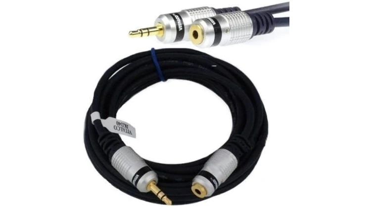 VITALCO JKD40 Przedłużacz Audio AUX mini Jack 3,5mm Stereo (wtyk / gniazdo) 5m