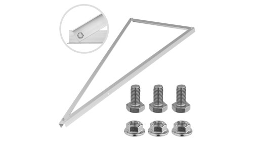 Trójkąt montażowy do paneli PV poziomy kąt 15 stopni + 3 śruby M10x20mm