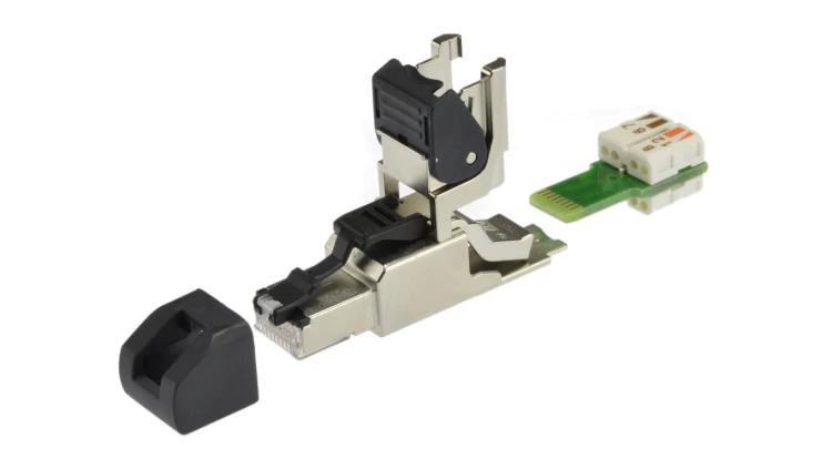 Wtyk beznarzędziowy RJ45 8P8C kat.6A ekranowany FTP Telegärtner