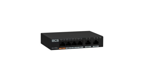 Switch Gigabit (PoE), 6-portowy niezarządzalny 4 porty PoE Gigabit, 2 porty RJ-45 uplink Gigabit