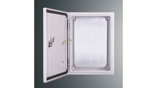 Obudowa n/t z płytą montaż PSH 403015 PROFIT 400x300x150 IP65 IK10 RAL7035 zamek herm.-D5