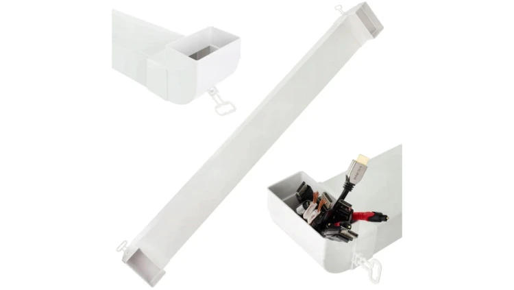 Przepust kanał kablowy podtynkowy do maskowania kabli telewizyjnych kanał płaski + 2x kątownik 55x110mm 1M