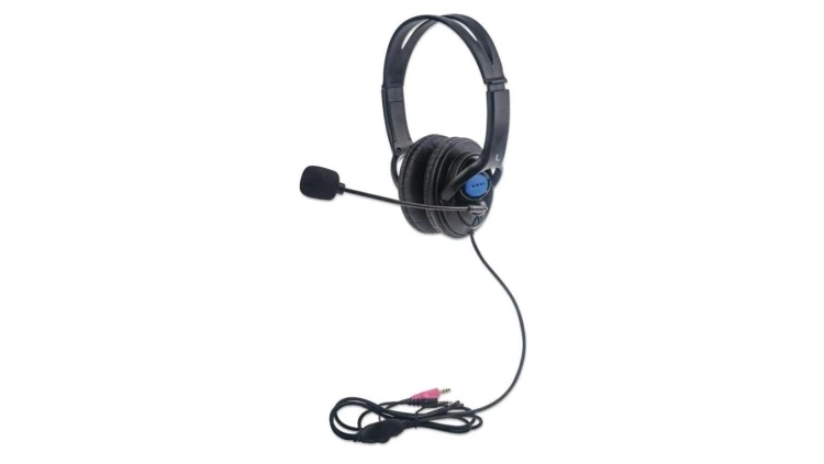 Słuchawki Komputerowe Stereo z Mikrofonem Jack 3.5mm