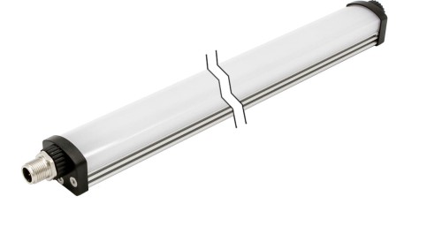 Lampka sygnalizacyjna LED, 25x206x30mm, wielokolorowe diody LED, 5,4W, 24V, złącze M12 4-pinowe, IP54, EZ300420