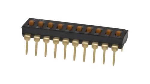Przełącznik DIP-SWITCH Ilość sekcji 10 ON-OFF 0,025A/24VDC A6T-0104